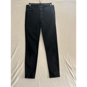 Lauren Ralph Lauren Black Coated Skinny Jeans Petite 0P Stretch Denim Pants